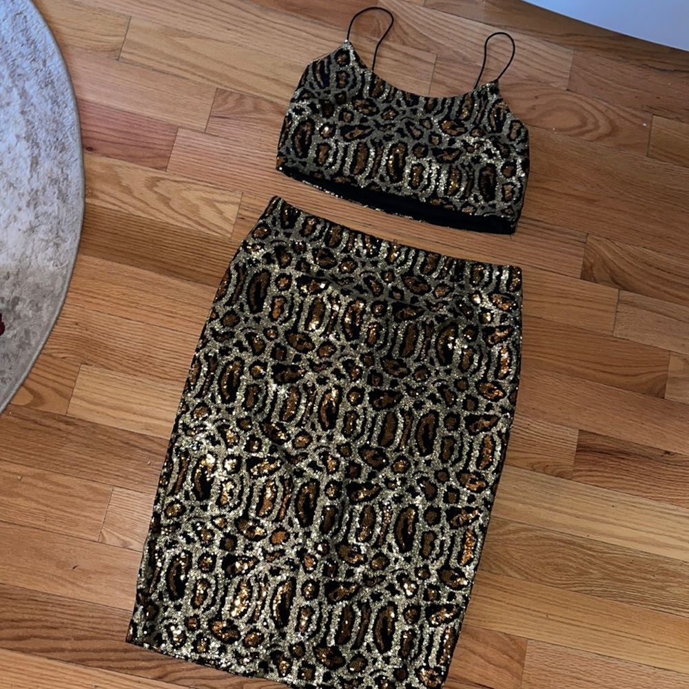 Rhinestone Cheetah Matching Set